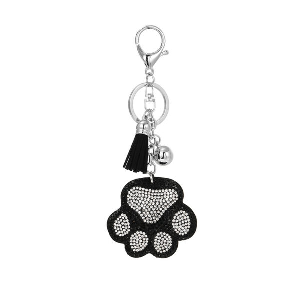 Wholesale Creative Cartoon Bear Paw Rhinestone Keychain