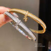 Wholesale 18k genuine gold electroplated zircon heart-shaped buckle bracelet