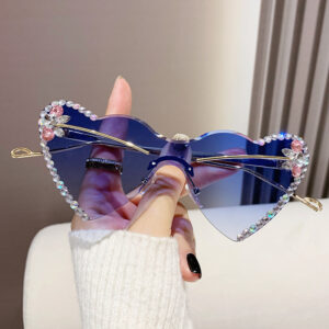 Gold frame gradually blue piece