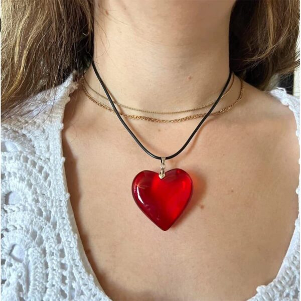 Wholesale Red Bright Love Valentine's Day Necklace