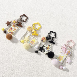 Wholesale Cute five pointed star yellow cartoon keychain OLY Exclusive