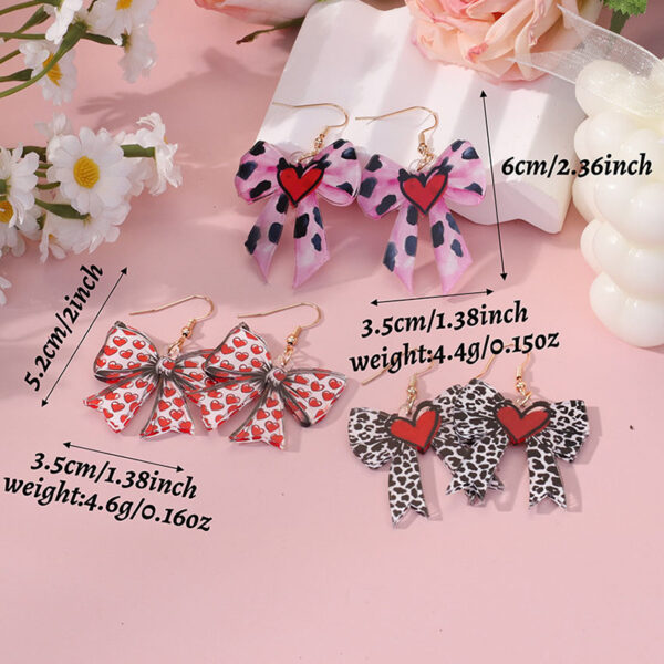 Wholesale Valentine's Day Love Bow Earrings