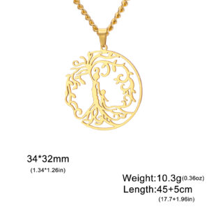 Mother + child (thick chain) gold