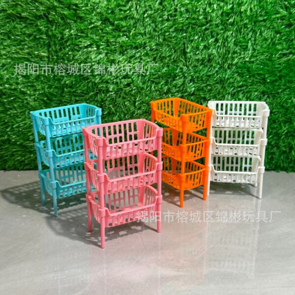 Wholesale Miniature Bathroom Kitchen Storage Rack Doll Accessories