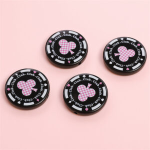 Flat disc-Texas chip 32mm aperture about 2mm black / 2/bag