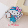 Wholesale Cartoon medical sta character DIY sequin glitter acrylic stickers OLY Exclusive