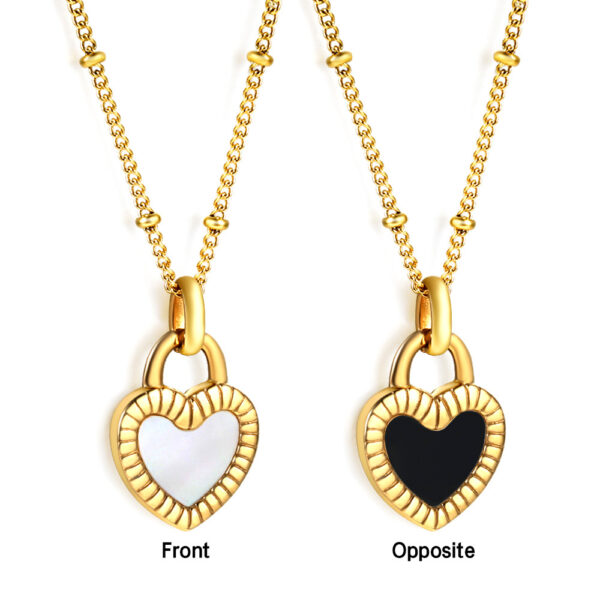 Wholesale 18k Gold-Plated Heart Pendant Stainless Steel Necklace