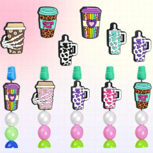 Wholesale Dairy Cup PVC Soft Glue Travel Cup Focal Beads