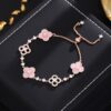 O1CN01vhhit91WoTw4rjiBR_2219872442835-0-cib Wholesale Bracelet with Shiny Natural Lucky Four-Leaf Clover Luxury Jewelry