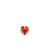 Wholesale Colored Crystal Peach Heart Titanium Steel Jewelry Necklace