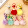 Wholesale Cartoon Sanrio Doll Fur Ball Keychain School Bag Kuromi Fur Ball Key Chain Buckle Bestie Car Pendant