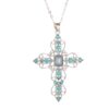 Wholesale Bohemian style hollowed out diamond studded cross necklace