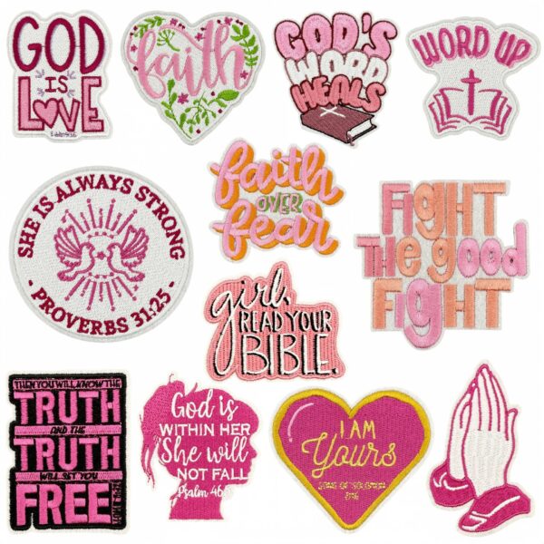 Wholesale Cartoon inspirational text DIY Patches