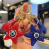 Wholesale Full Rhinestone Star Demon Eye Car Keychain