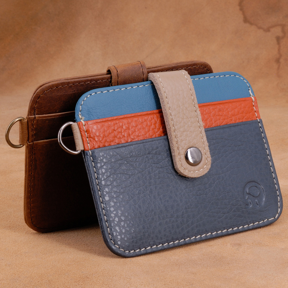 Wholesale First layer cowhide ID card holder men's wallet