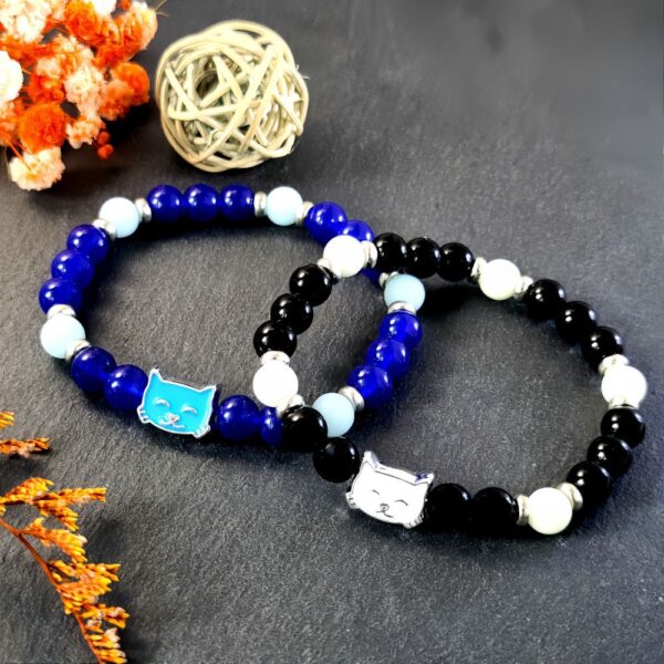 Wholesale Halloween luminous alloy double-sided luminous cat bracelet