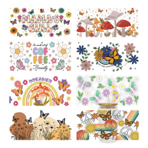 Wholesale UV Transfer Paste Glass Crystal Label Crystal Paste Cross-border Special Paste for 16oz Glass Cup 23cmX11cm