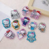 Wholesale Cartoon medical sta character DIY sequin glitter acrylic stickers OLY Exclusive