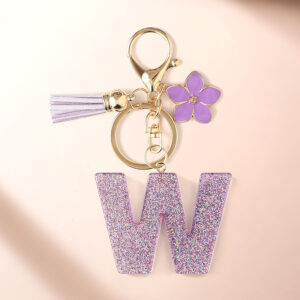 Purple w keychain