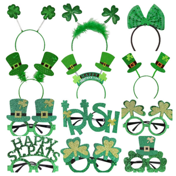 Wholesale St. Patrick's Lucky Clover Headband Set