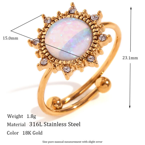 O1CN01vpVyA82AUrM6yDUaj_2213308878207-0-cib Wholesale pular Niche Aessible Luxury Ring Jewelry Stainless Steel Plated 18K Gold Opening Adjustable Australian Gemstone Ring for Women