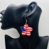 Wholesale Independence Day Colorful Flower Sports Festival Earrings