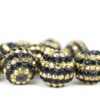 Wholesale 5pcs 20MM Gold Rhinestone Beads Bubblegum Beads