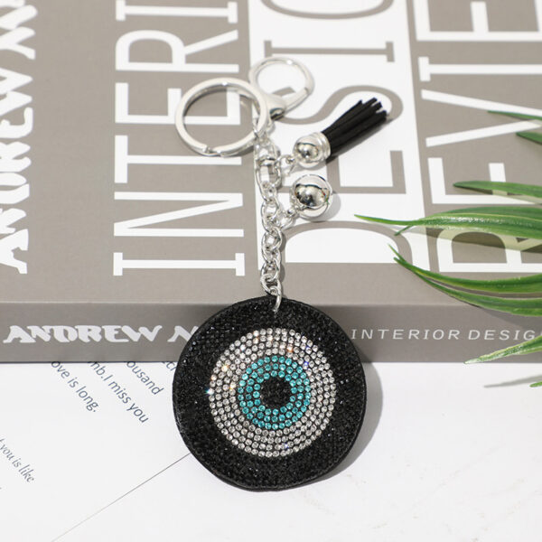 Wholesale Diamond Devil Evil Eye Keychain Bag Tassel Pendant Key