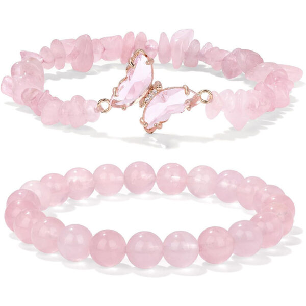 Wholesale Natural Amethyst Butterfly Pendant Bracelet