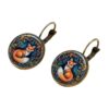 Wholesale Vintage Fox Cat Chicken Time Stone Cute Animal Earrings