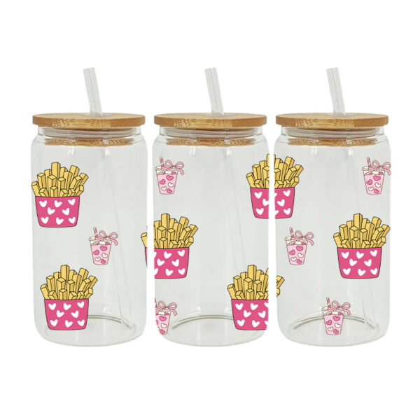 Wholesale Uv Transfer Sticker Glass Cup Crystal Label Crystal Sticker Cross-Border Exclusive for 16oz Glass Cup Special Sticker 23Cmx11Cm