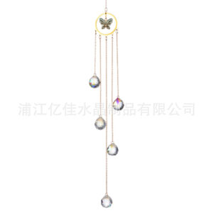 Green butterfly crystal ball colorful 50cm/72g