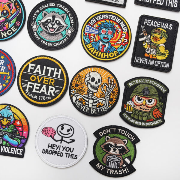 Wholesale Tactical morale badge fun and humorous satire English embroidery DIY Patches
