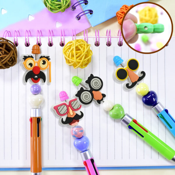 O1CN01vy1e6u28wE4BNs8dH_2218983507996-0-cib Wholesale Random 100pcs April Fool's Day-themed Funny Mustache DIY PVC Soft Rubber Beads