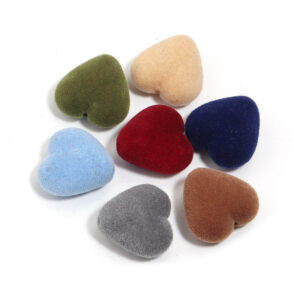 Peach hearts randomly mixed colors / Size: outer diameter 16.5*17.5mm, hole diameter 2.4mm