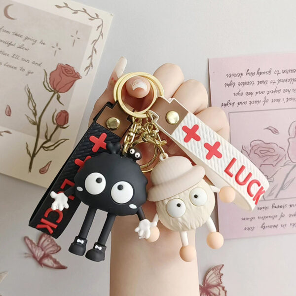 Wholesale Cartoon Spirited Away Resin Cute Little Soot Ball Keychain