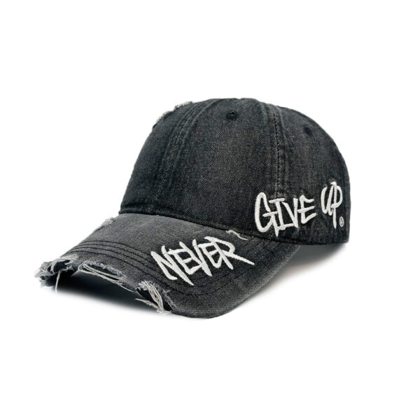 Wholesale Baseball Cap with Distressed Edges, Letter Embroidery