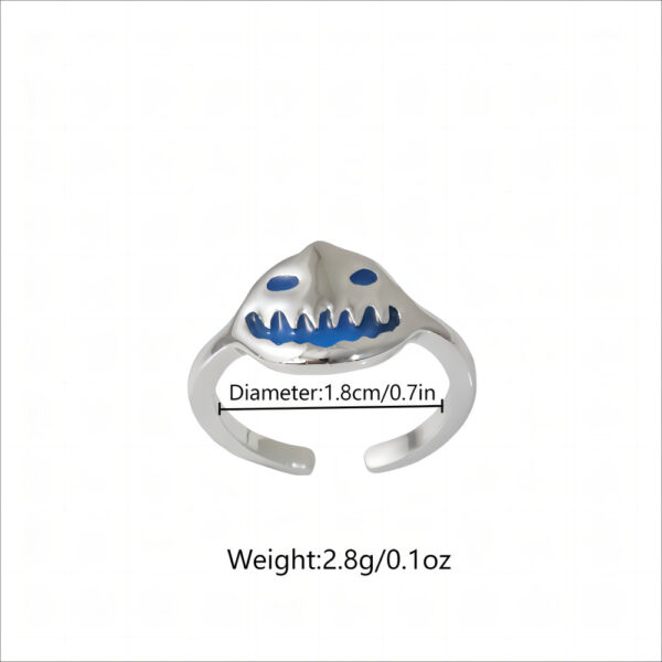 Wholesale Halloween Pumpkin Ring Zinc Alloy Grimace Luminous Ring