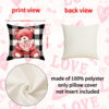 Wholesale Plaid Printed Love Pillow Valentine's Day Bedside Cushion Linen