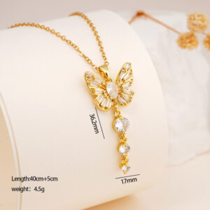 Zircon butterfly gold 2580