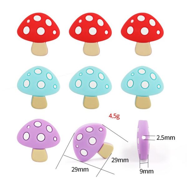 Wholesale 10pcs Colorful Mushroom Cartoon Focal Beads
