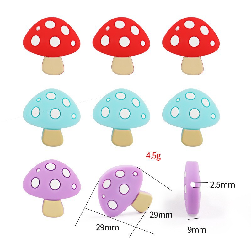 Wholesale Colorful Mushroom Cartoon Focal Beads