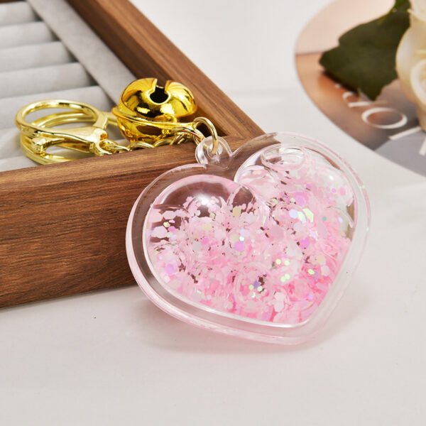 O1CN01w8QhLm1JM0Eu5j3gL_2200601031013-0-cib Wholesale Acrylic Luminous Bubble Bead Heart Keychain