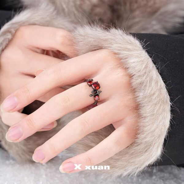 Wholesale Dark Star Zircon Sweet Cool Open Ring