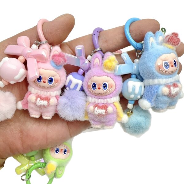 O1CN01wBvFrd1qBMQDBMvpw_2219486535457-0-cib Wholesale Flocked Bunny King Plush Toy Keychains OLY Exclusive