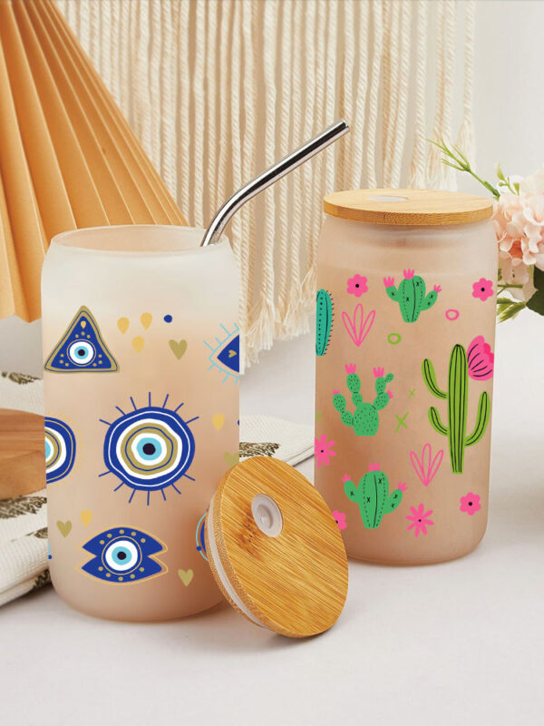 Wholesale New Cartoon printing heat transfer Cup sticking crystal logo pattern 23 cmX11cm in stock