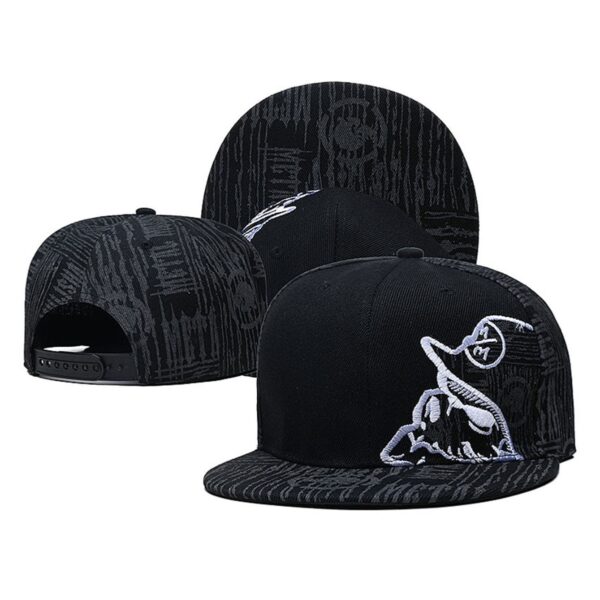 Wholesale Black Skeleton Music Flat Edge Casual Baseball Hat