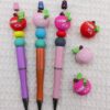 Wholesale 10pcs 3D Apple Education Silicone DIY Beads