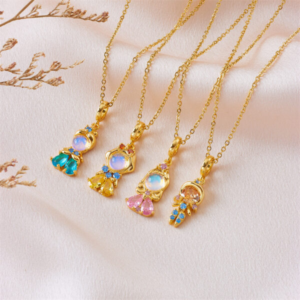 Wholesale creative cartoon necklace zircon Princess Accessories