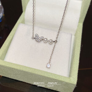 Wholesale Butterfly Pearl Tassel Necklace Lightweight Luxury